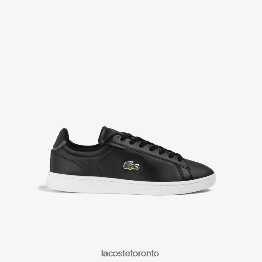 Shoes Lacoste Carnaby Pro BL Leather Tonal Sneakers Black  White Men Z60BPR1742