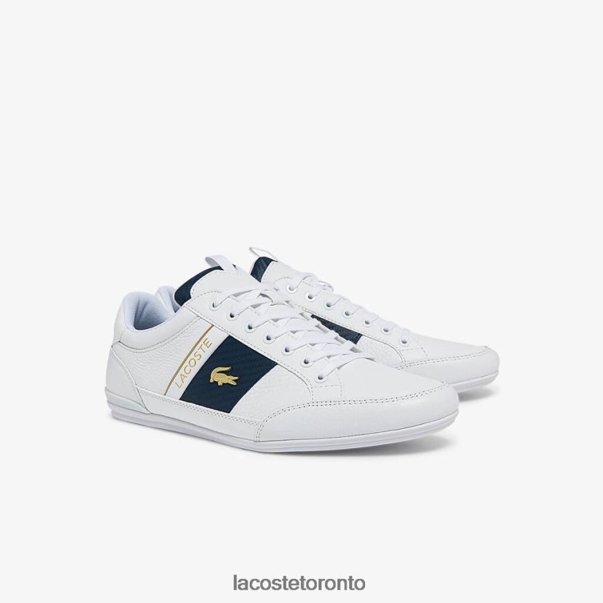 Shoes Lacoste Chaymon Leather and Carbon Fiber Sneakers White Men Z60BPR1771