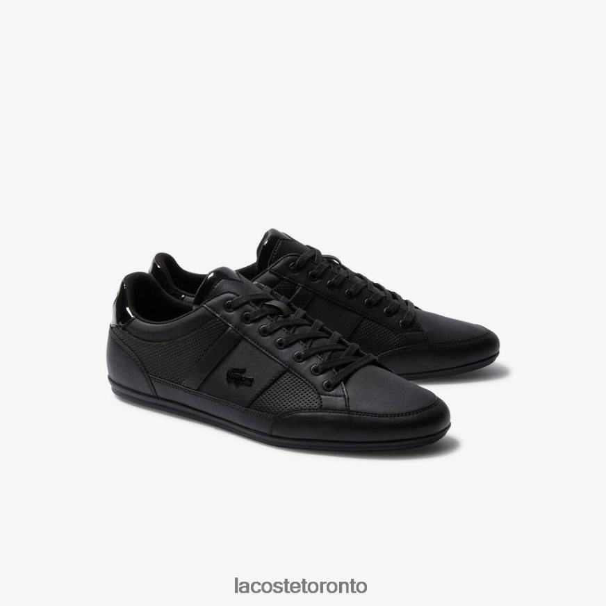 Shoes Lacoste Chaymon Perforated Leather Sneakers Black Men Z60BPR1711