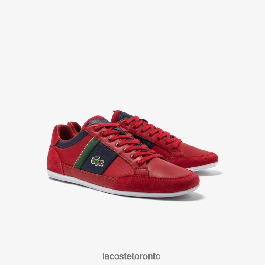 Shoes Lacoste Chaymon Textile Sneakers Red/Navy Men Z60BPR1737