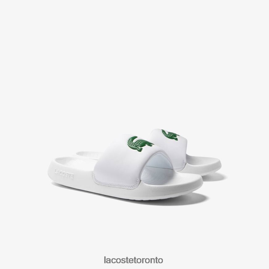 Shoes Lacoste Croco 10 Synthetic Slides White/Green Men Z60BPR1728