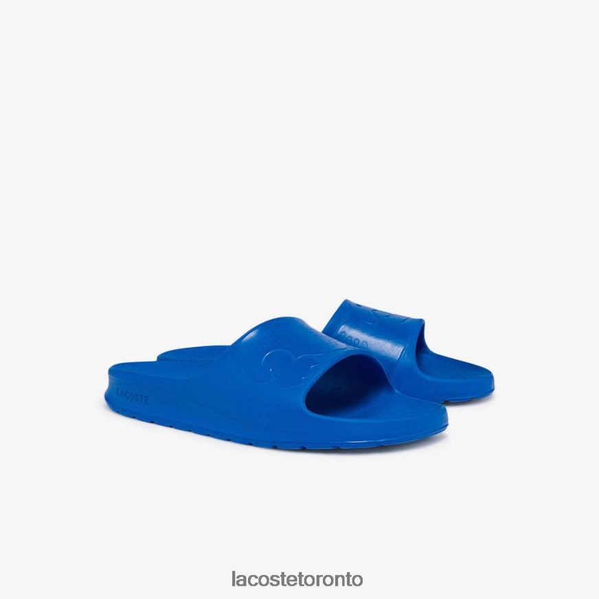 Shoes Lacoste Croco 20 Synthetic Logo Slides Blue Men Z60BPR1812