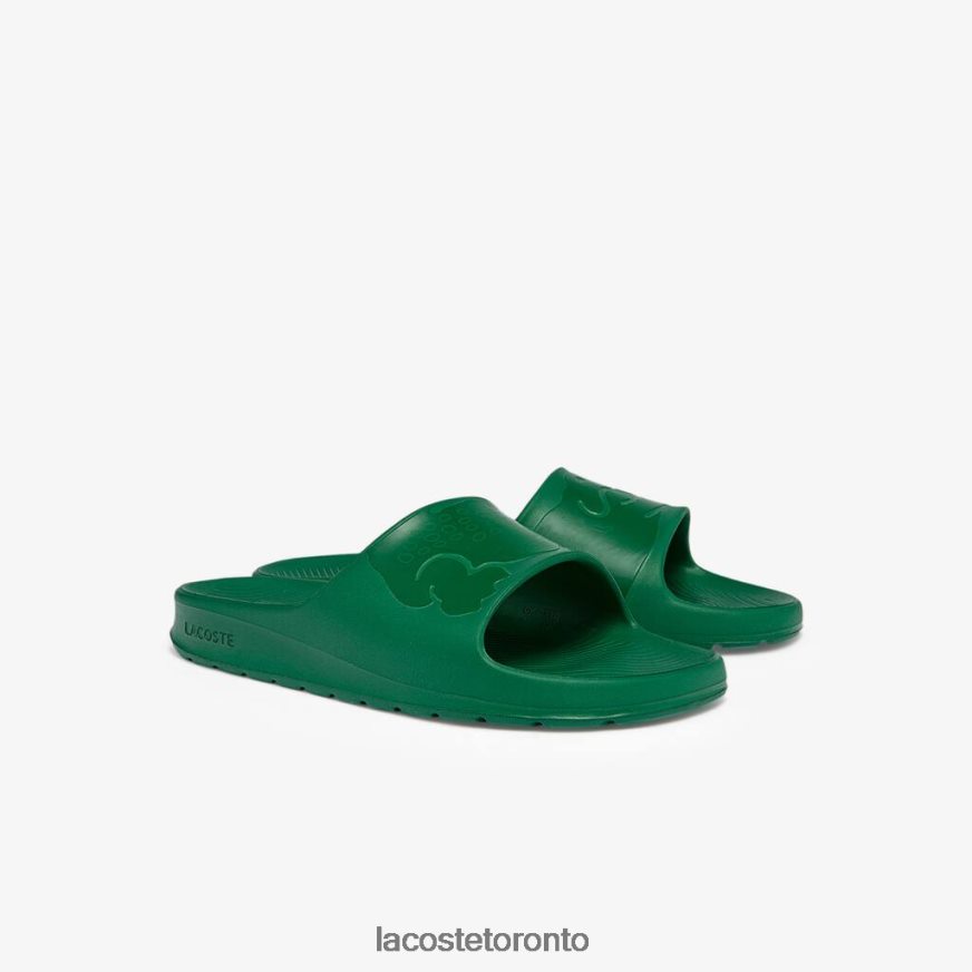 Shoes Lacoste Croco 20 Synthetic Logo Slides Green Men Z60BPR1814