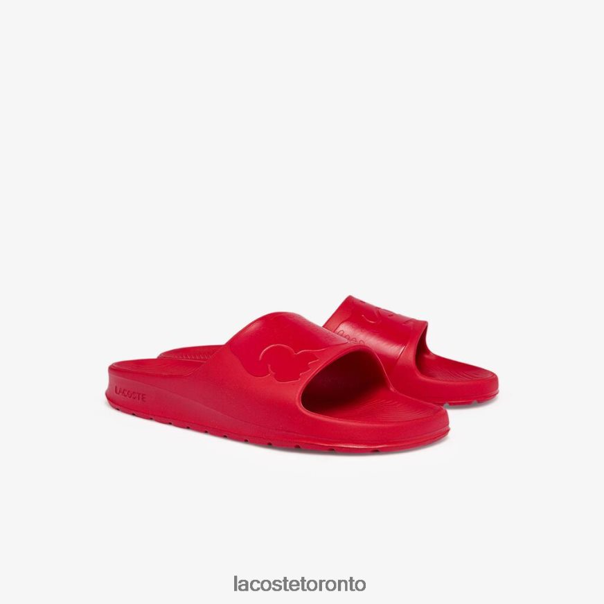 Shoes Lacoste Croco 20 Synthetic Logo Slides Red Men Z60BPR1811