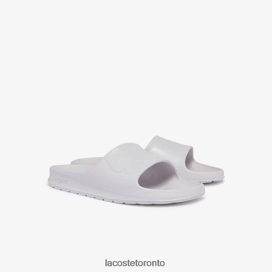 Shoes Lacoste Croco 20 Synthetic Logo Slides White  Off White Men Z60BPR1880