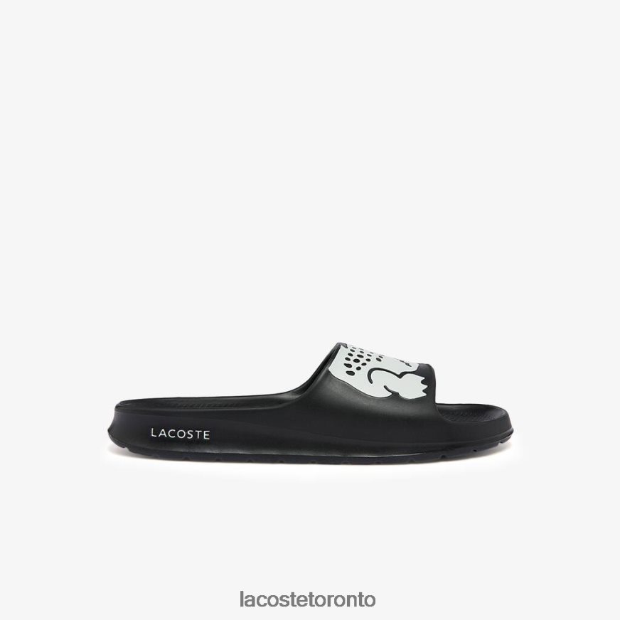 Shoes Lacoste Croco 20 Synthetic Slides Black  White Men Z60BPR1754