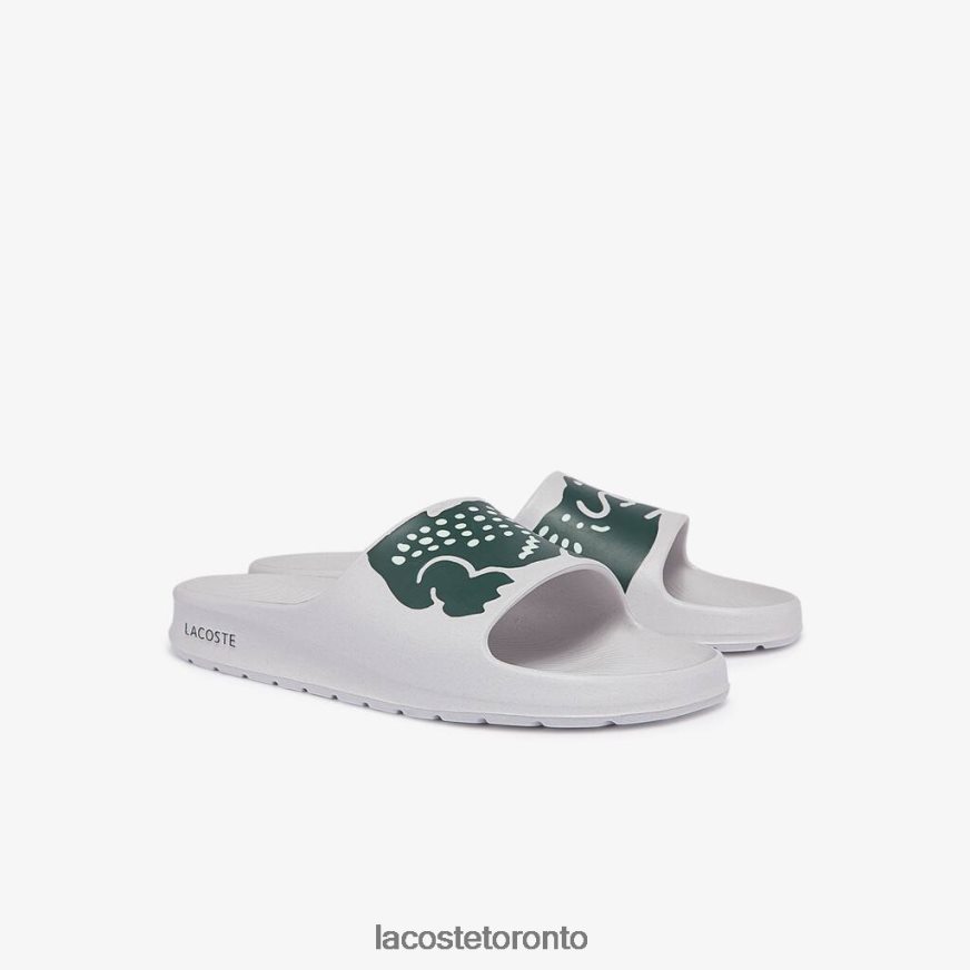 Shoes Lacoste Croco 20 Synthetic Slides White  Dark Green Men Z60BPR1756