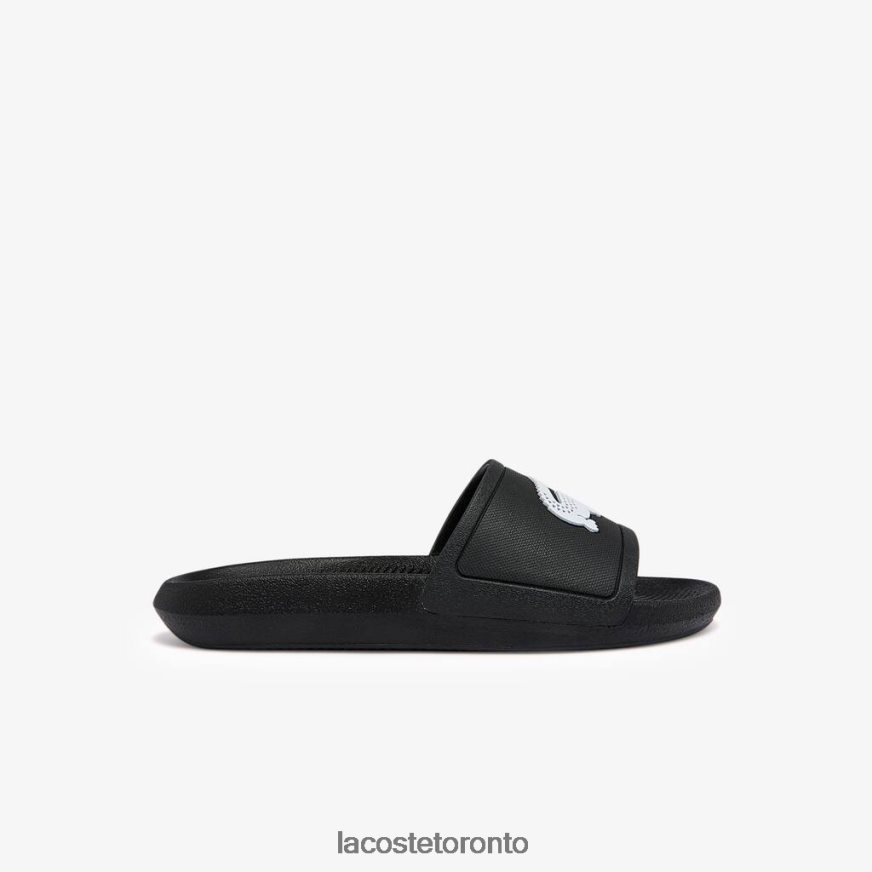 Shoes Lacoste Croco Water-repellent Synthetic Slides Black  White Women Z60BPR2701