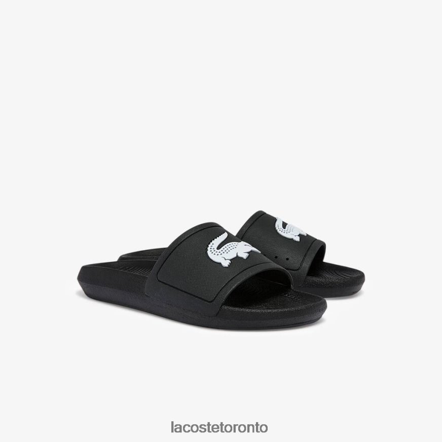 Shoes Lacoste Croco Water-repellent Synthetic Slides Black  White Women Z60BPR2701