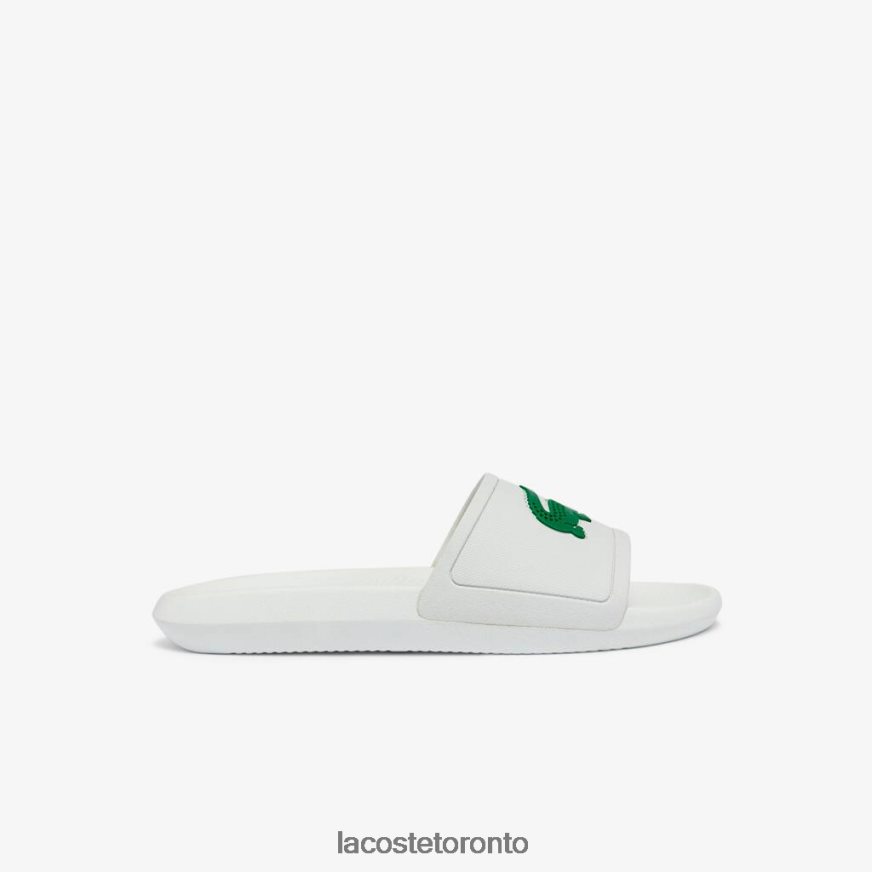 Shoes Lacoste Croco Water-repellent Synthetic Slides White/Green Men Z60BPR1819