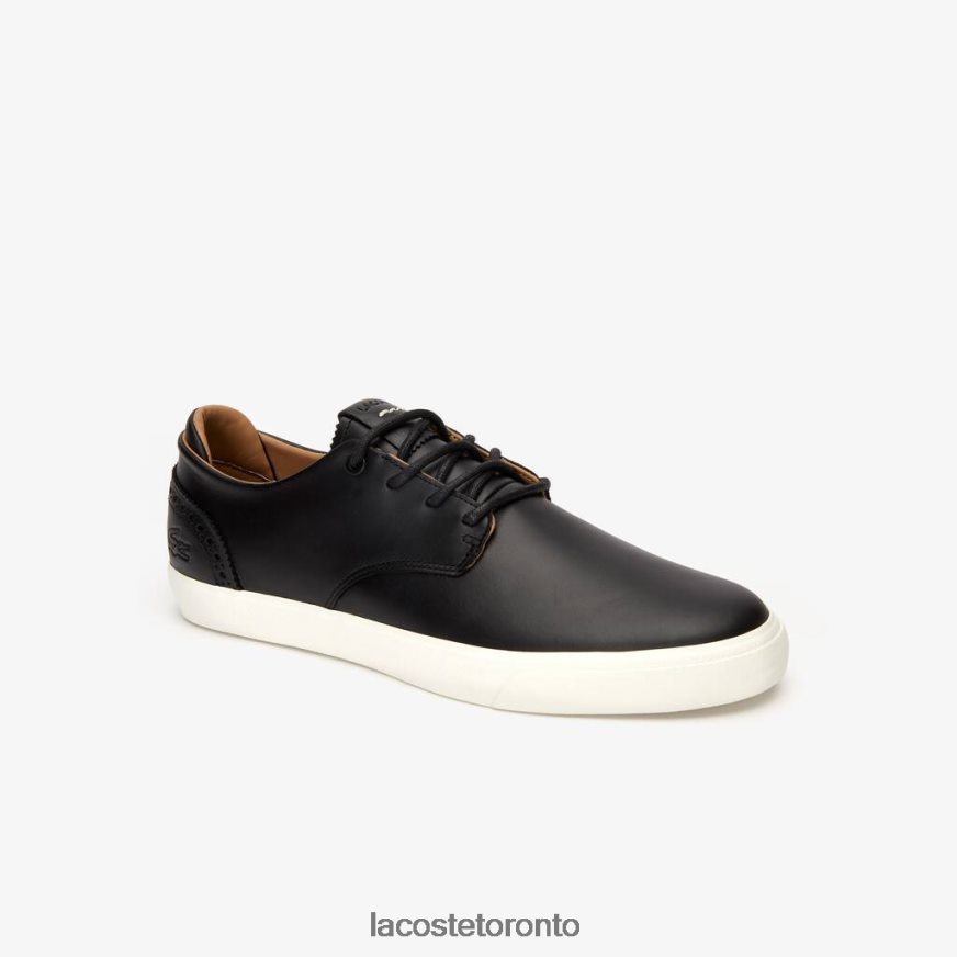 Shoes Lacoste Esparre Club Leather Trainers Black  Off White Men Z60BPR1718