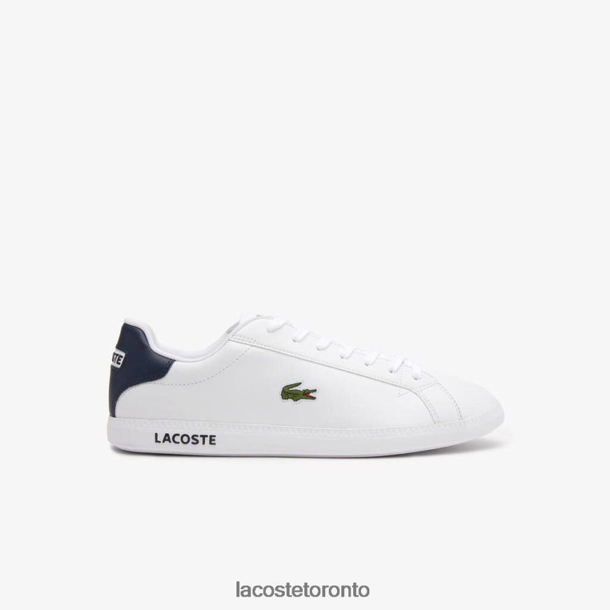 Shoes Lacoste Graduate Leather Sneakers White  Navy Men Z60BPR1912