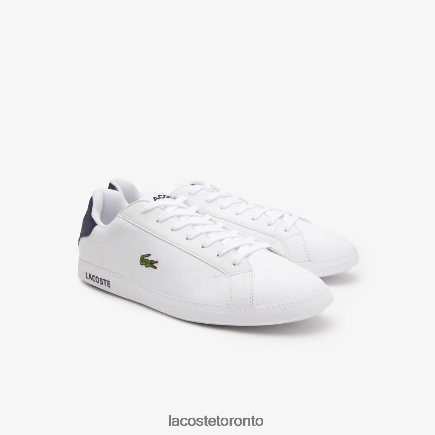 Shoes Lacoste Graduate Leather Sneakers White  Navy Men Z60BPR1912