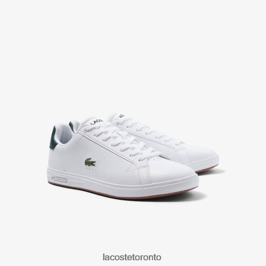 Shoes Lacoste Graduate Pro Leather Sneakers White  Dark Green Men Z60BPR1910