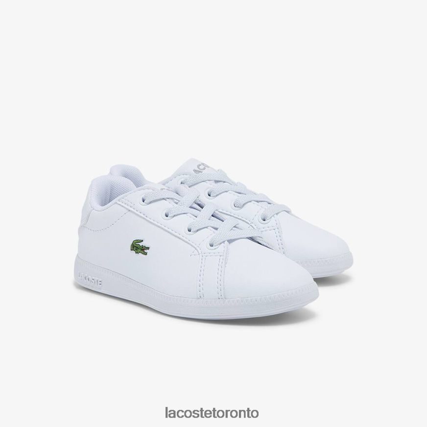 Shoes Lacoste Graduate Sneakers White  Black Kids Z60BPR2991