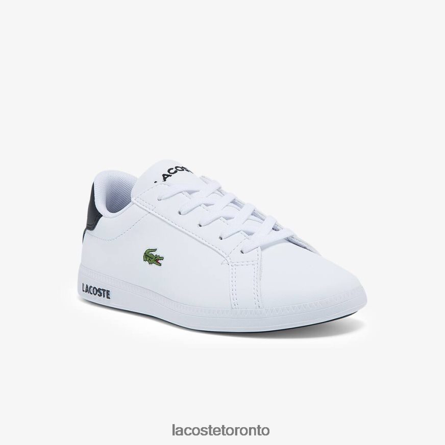 Shoes Lacoste Graduate Sneakers White  Black Kids Z60BPR3302