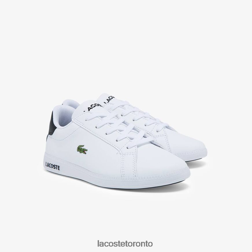 Shoes Lacoste Graduate Sneakers White  Black Kids Z60BPR3302