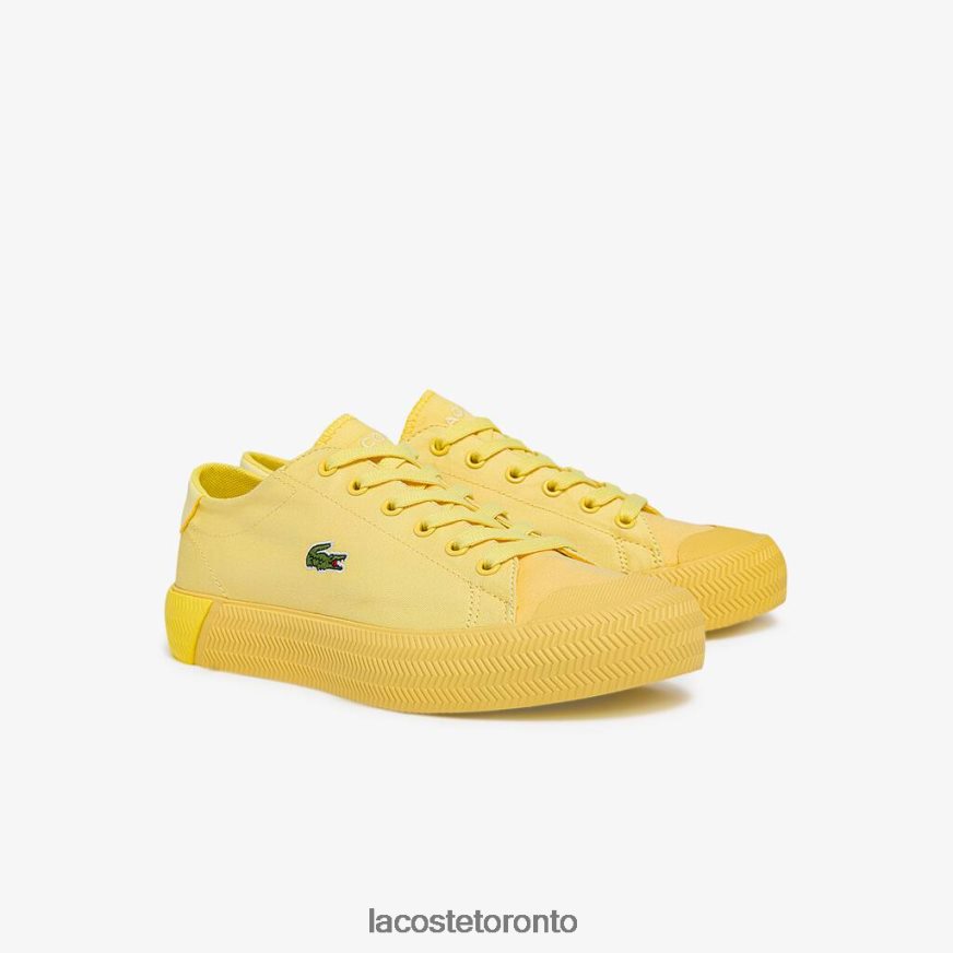 Shoes Lacoste Gripshot Canvas Tonal Sneakers Light Yellow/Yellow Women Z60BPR2749