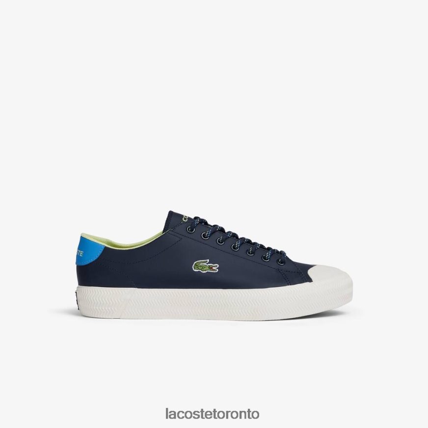 Shoes Lacoste Gripshot Leather and Suede Sneakers Navy  Off White Men Z60BPR1899