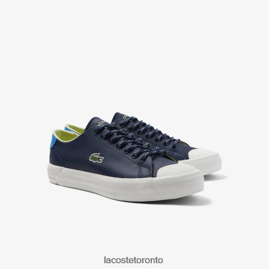 Shoes Lacoste Gripshot Leather and Suede Sneakers Navy  Off White Men Z60BPR1899