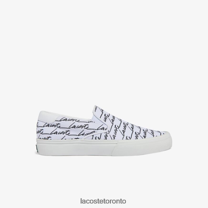 Shoes Lacoste Jump Serve Canvas Printed Slip on White  Off White Women Z60BPR2707