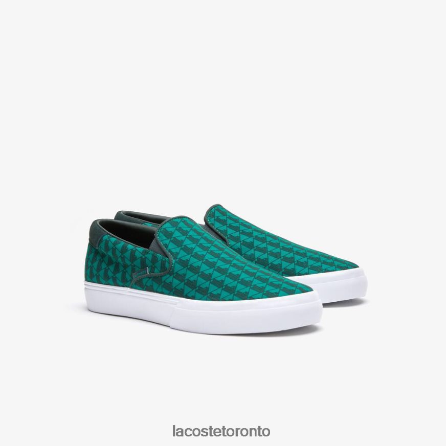 Shoes Lacoste Jump Serve Textile Slip on Green  White Men Z60BPR1854