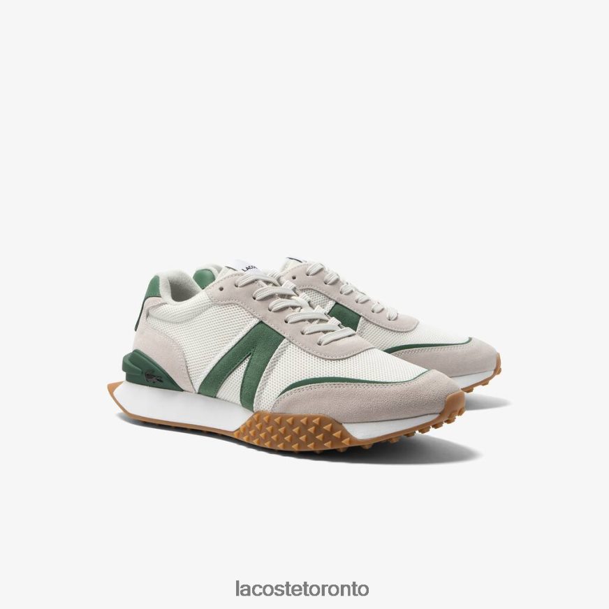 Shoes Lacoste L-Spin Deluxe Leather Sneakers White/Green Men Z60BPR1738