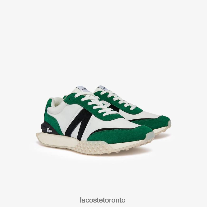 Shoes Lacoste L-Spin Deluxe Textile Accent Sneakers White/Green Men Z60BPR1870