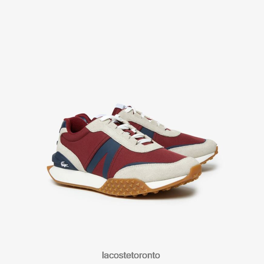 Shoes Lacoste L-Spin Deluxe Winter Leather and Textile Outdoor Shoes Navy/Gum Men Z60BPR1781