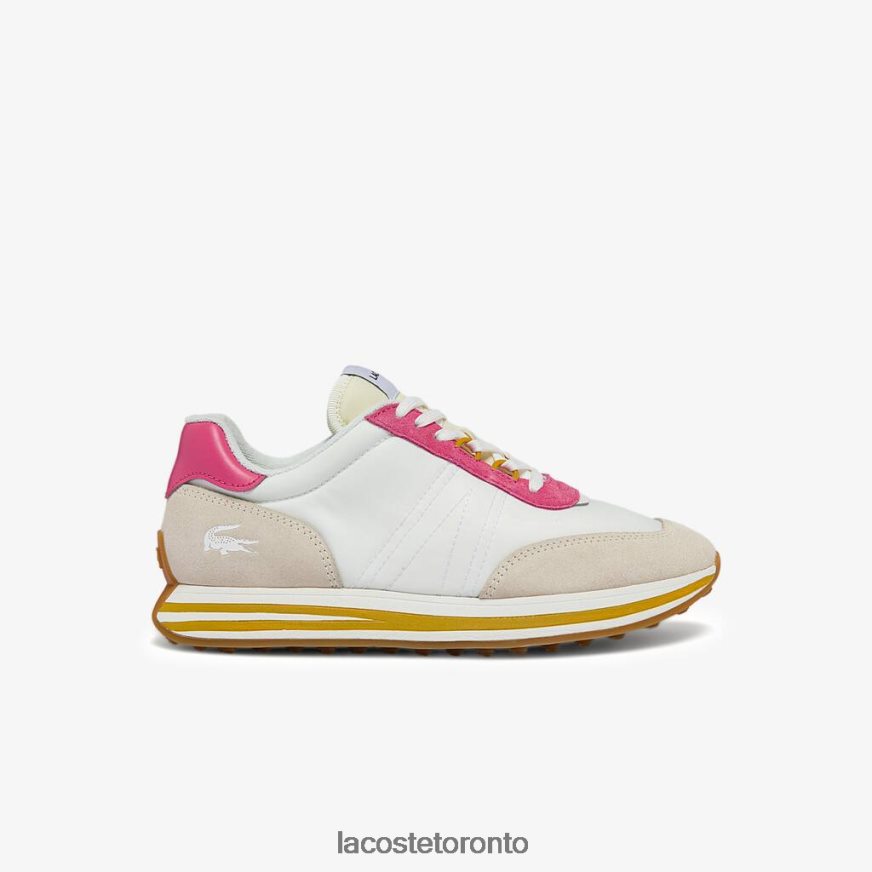 Shoes Lacoste L-Spin Textile Sneakers White  Pink Women Z60BPR2752