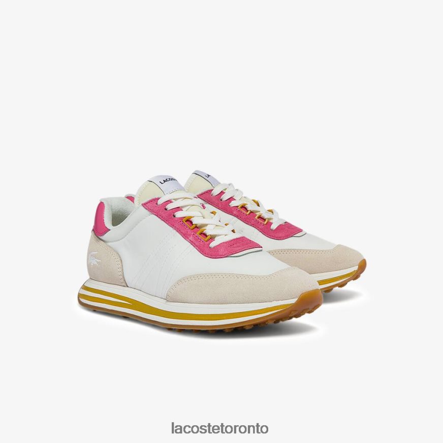 Shoes Lacoste L-Spin Textile Sneakers White  Pink Women Z60BPR2752