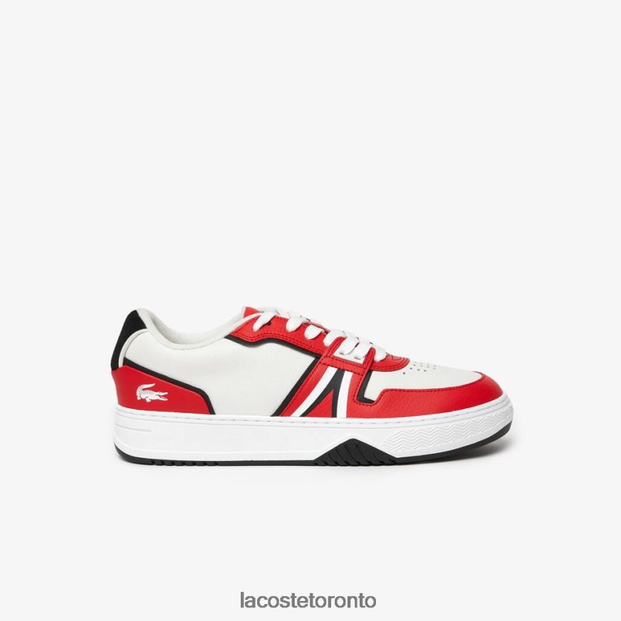 Shoes Lacoste L001 Leather Color Contrast Sneakers Red/White Men Z60BPR1853