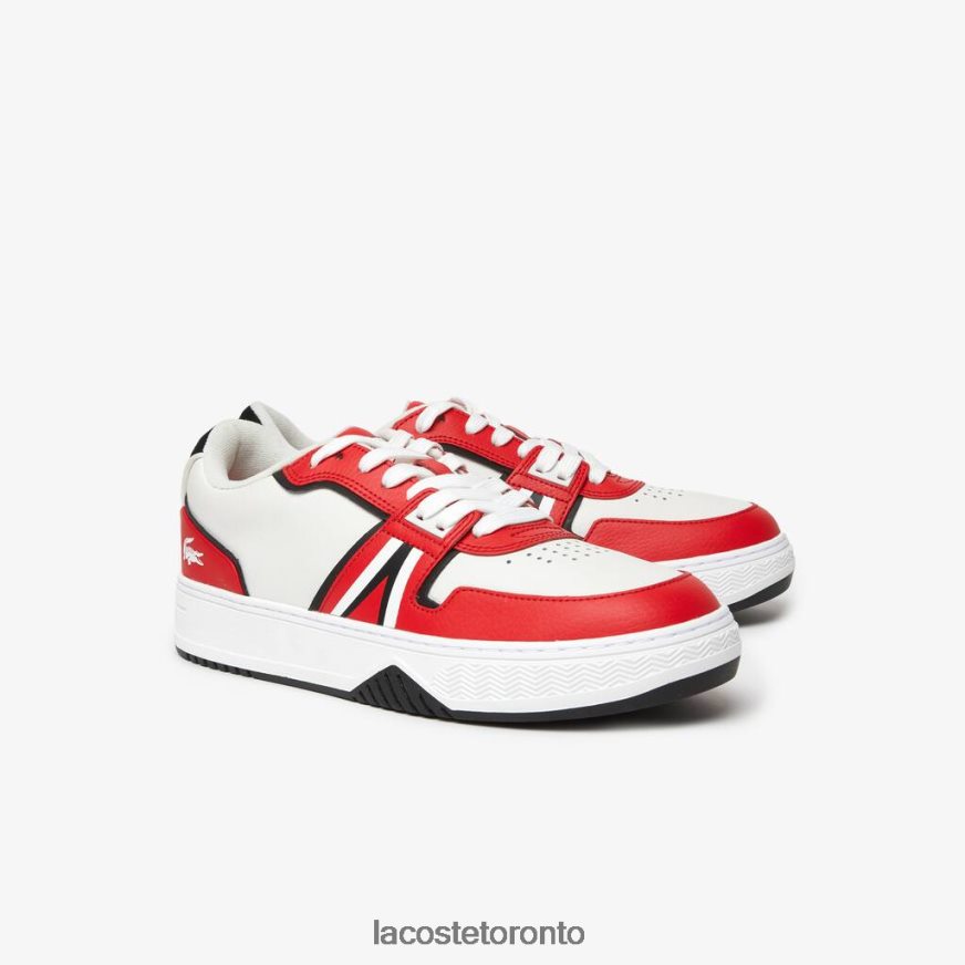 Shoes Lacoste L001 Leather Color Contrast Sneakers Red/White Men Z60BPR1853