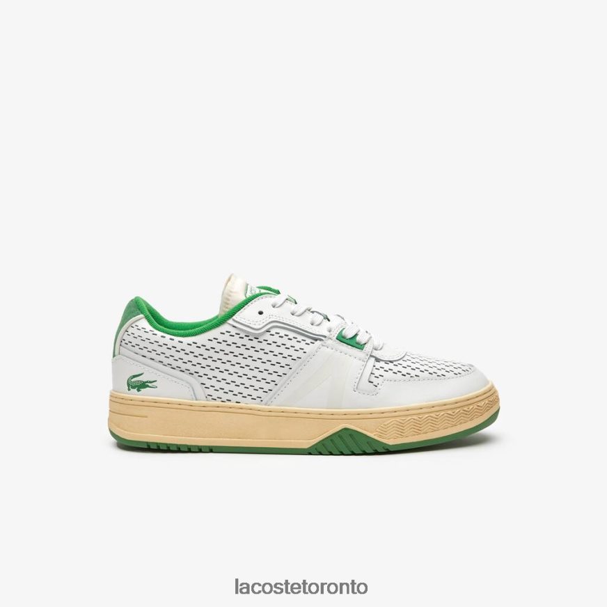 Shoes Lacoste L001 Leather Heel Pop Sneakers White/Green Men Z60BPR1745