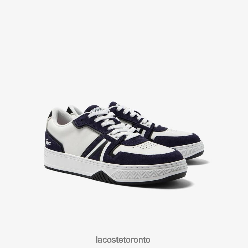 Shoes Lacoste L001 Leather Sneakers White  Navy Men Z60BPR1752