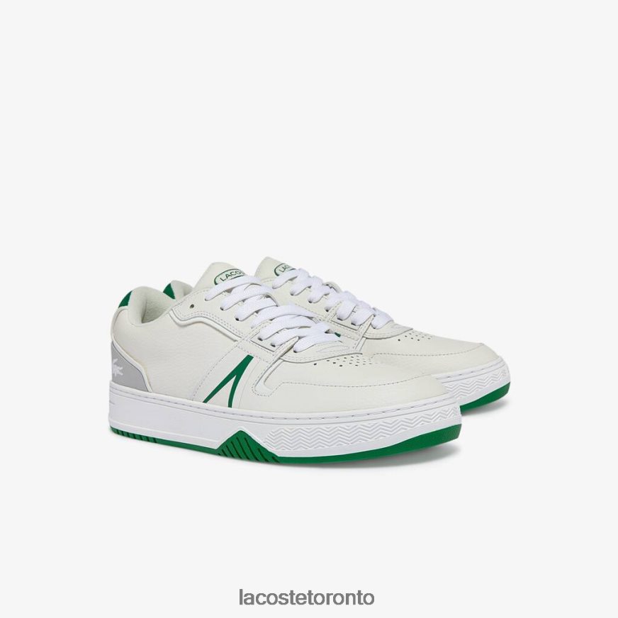 Shoes Lacoste L001 Leather Sneakers White/Green Men Z60BPR1840