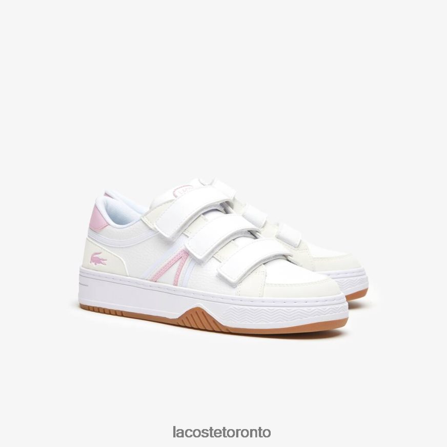 Shoes Lacoste L001 Synthetic Sneackers White  Pink Kids Z60BPR3326