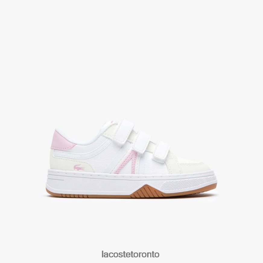 Shoes Lacoste L001 Synthetic Sneakers White  Pink Kids Z60BPR2977