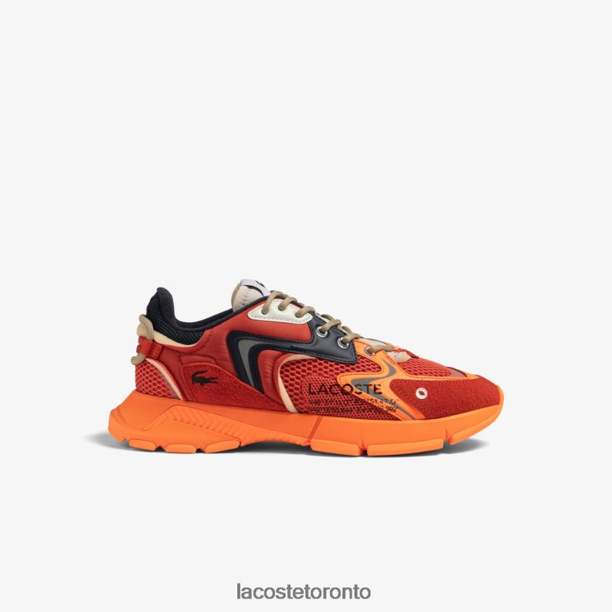 Shoes Lacoste L003 Neo Textile Sneakers Red/Orange Women Z60BPR2675