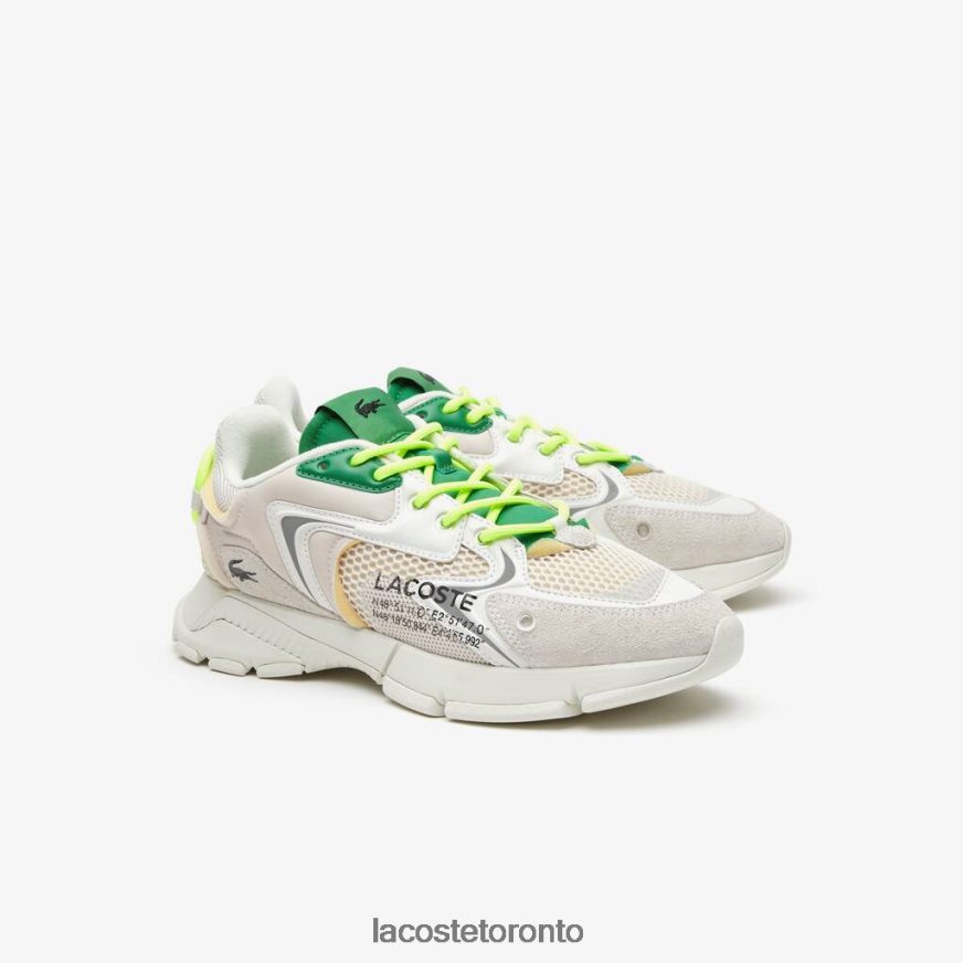 Shoes Lacoste L003 Neo Textile Sneakers White/Green Men Z60BPR1698