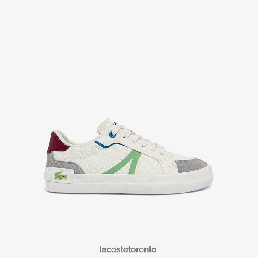 Shoes Lacoste L004 Canvas Sneakers White  Light Green Women Z60BPR2755