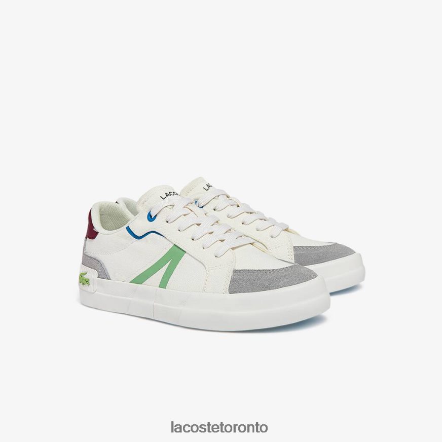 Shoes Lacoste L004 Canvas Sneakers White  Light Green Women Z60BPR2755