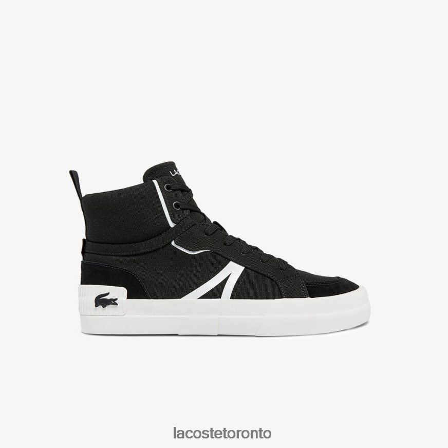 Shoes Lacoste L004 Mid Canvas Sneakers Black  White Men Z60BPR1804