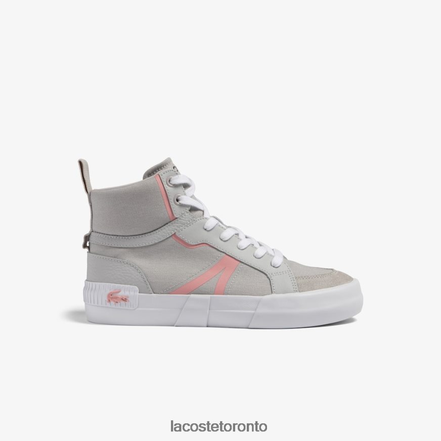 Shoes Lacoste L004 Mid Textile Sneakers Grey Women Z60BPR2687