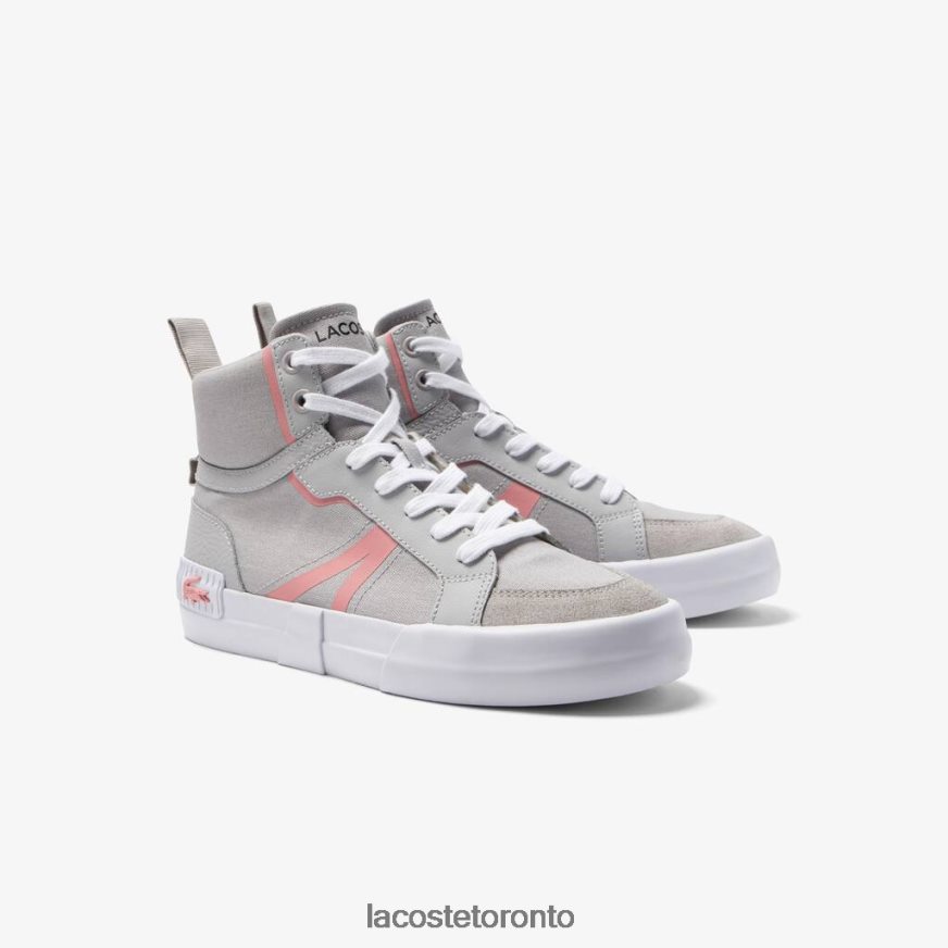 Shoes Lacoste L004 Mid Textile Sneakers Grey Women Z60BPR2687