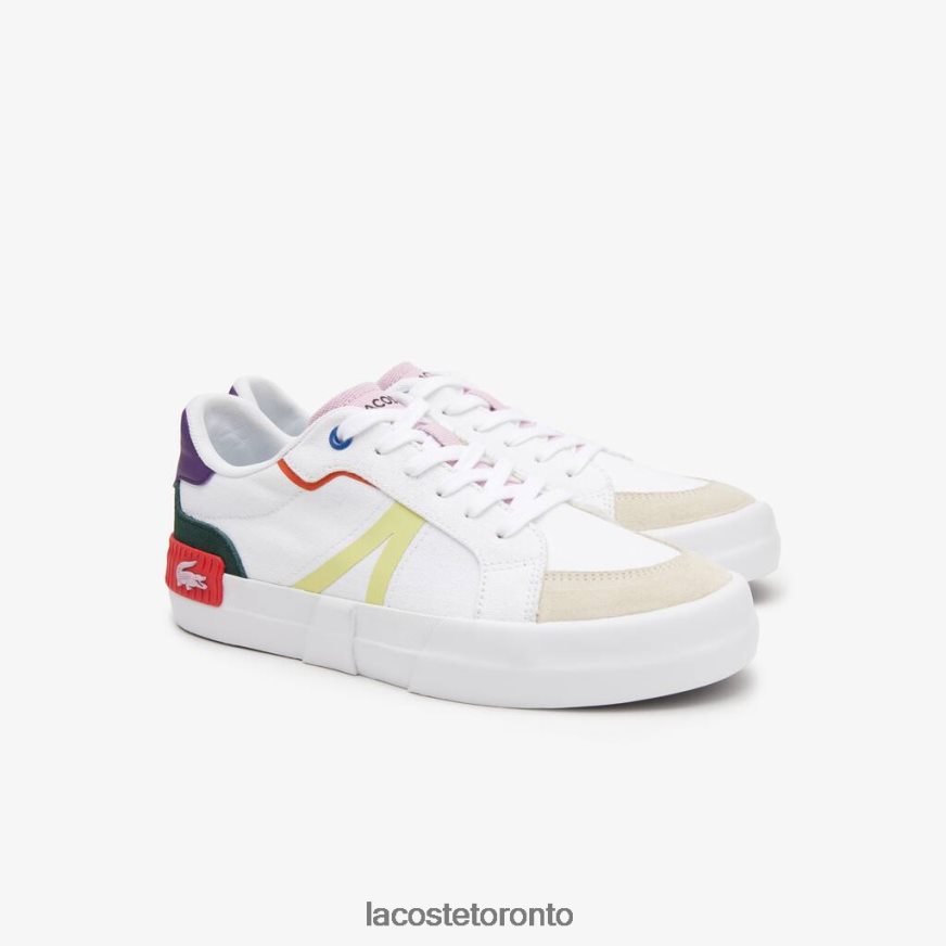 Shoes Lacoste L004 Textile Color-Pop Sneakers Off White  Pink Women Z60BPR2730