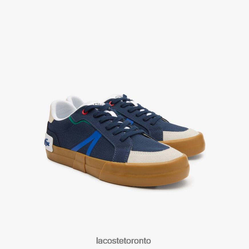 Shoes Lacoste L004 Textile Gum Sole Sneakers Navy/Gum Men Z60BPR1856