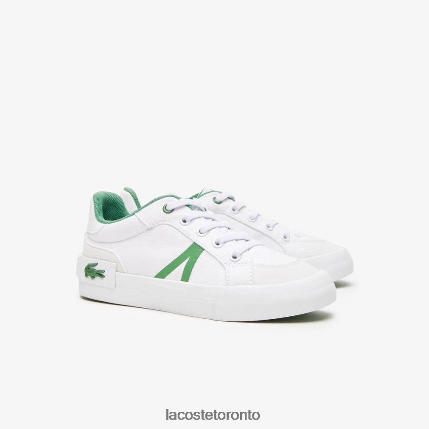 Shoes Lacoste L004 Textile Sneakers White/Green Kids Z60BPR3060