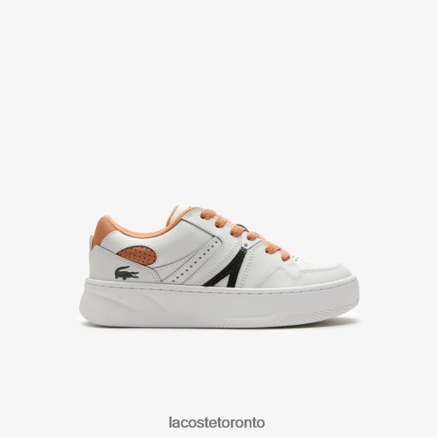 Shoes Lacoste L005 Leather Sneakers White/Tan Women Z60BPR2713