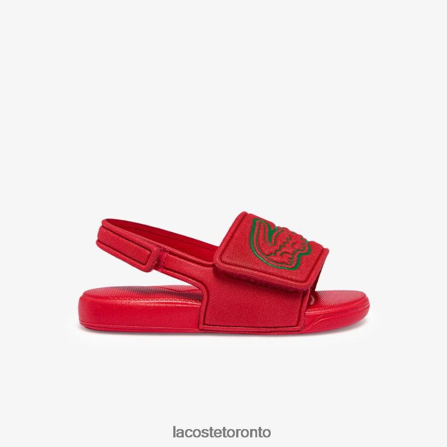 Shoes Lacoste L30 Strap Synthetic Slides Red/Green Kids Z60BPR2971